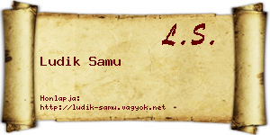 Ludik Samu névjegykártya